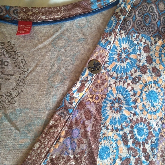 Espirit Brown Patterned Boho Dress size M - Picture 6 of 7